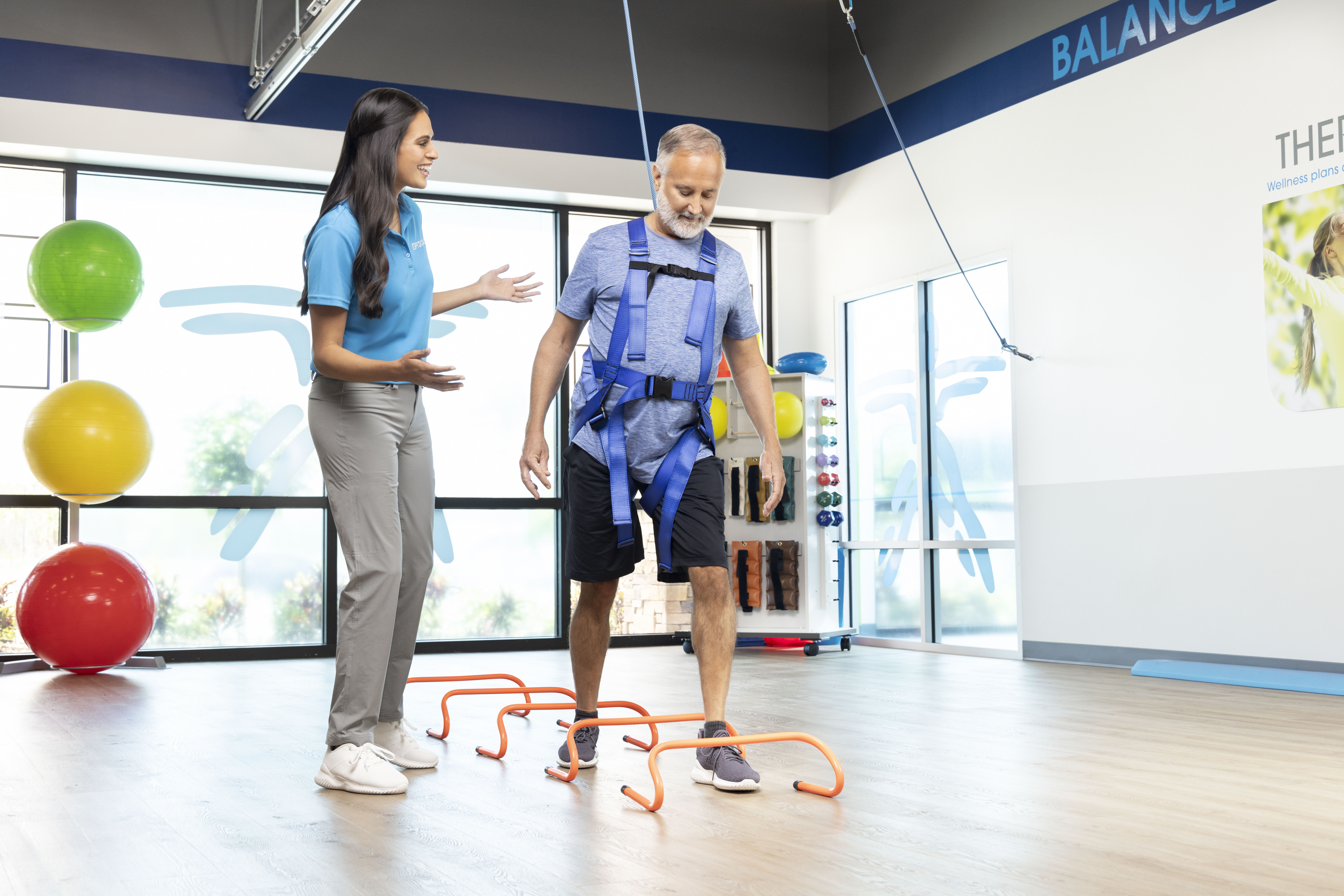 Man balancing at FYZICAL Therapy & Balance Centers