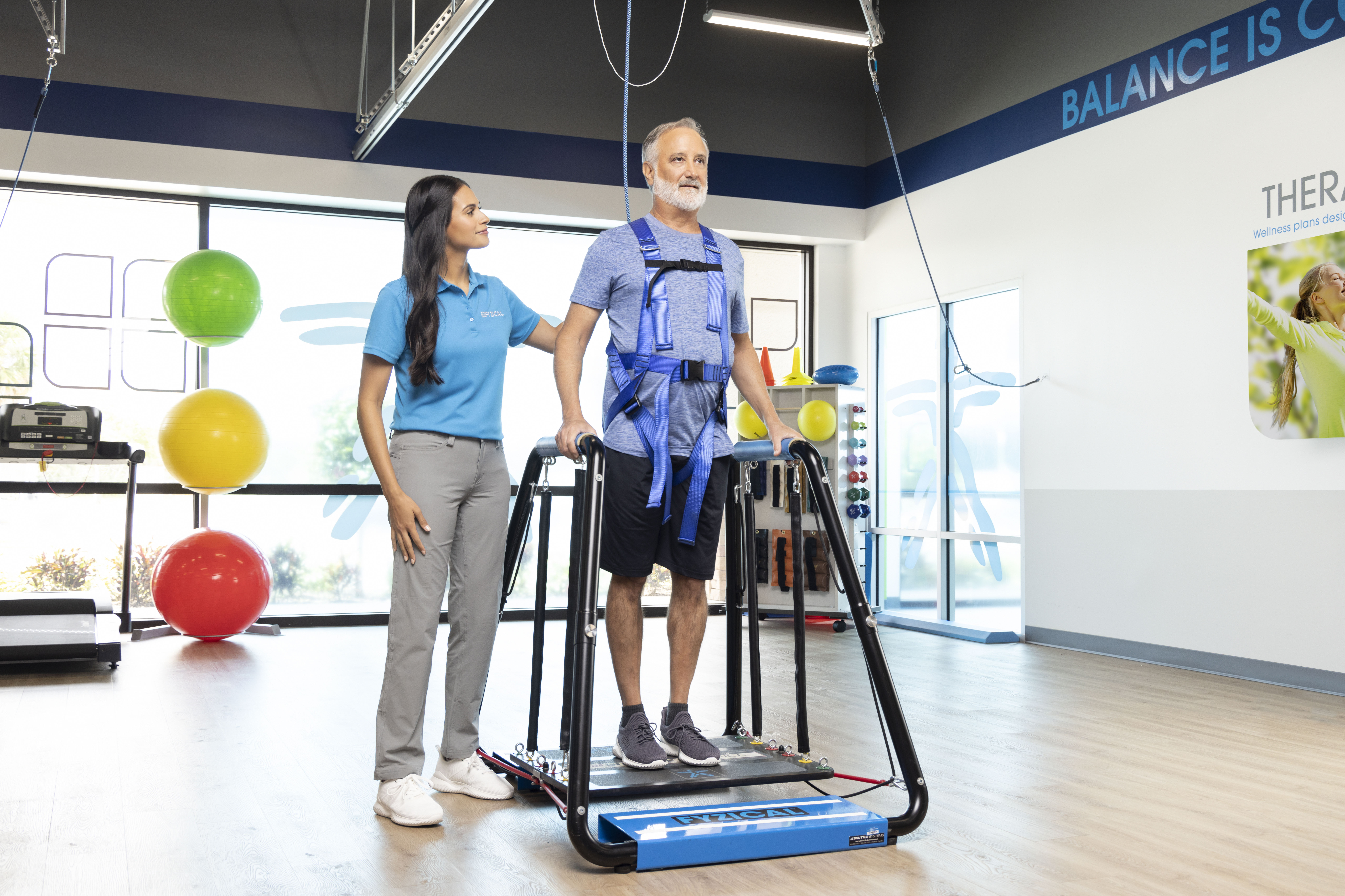 Man balancing at FYZICAL Therapy & Balance Centers