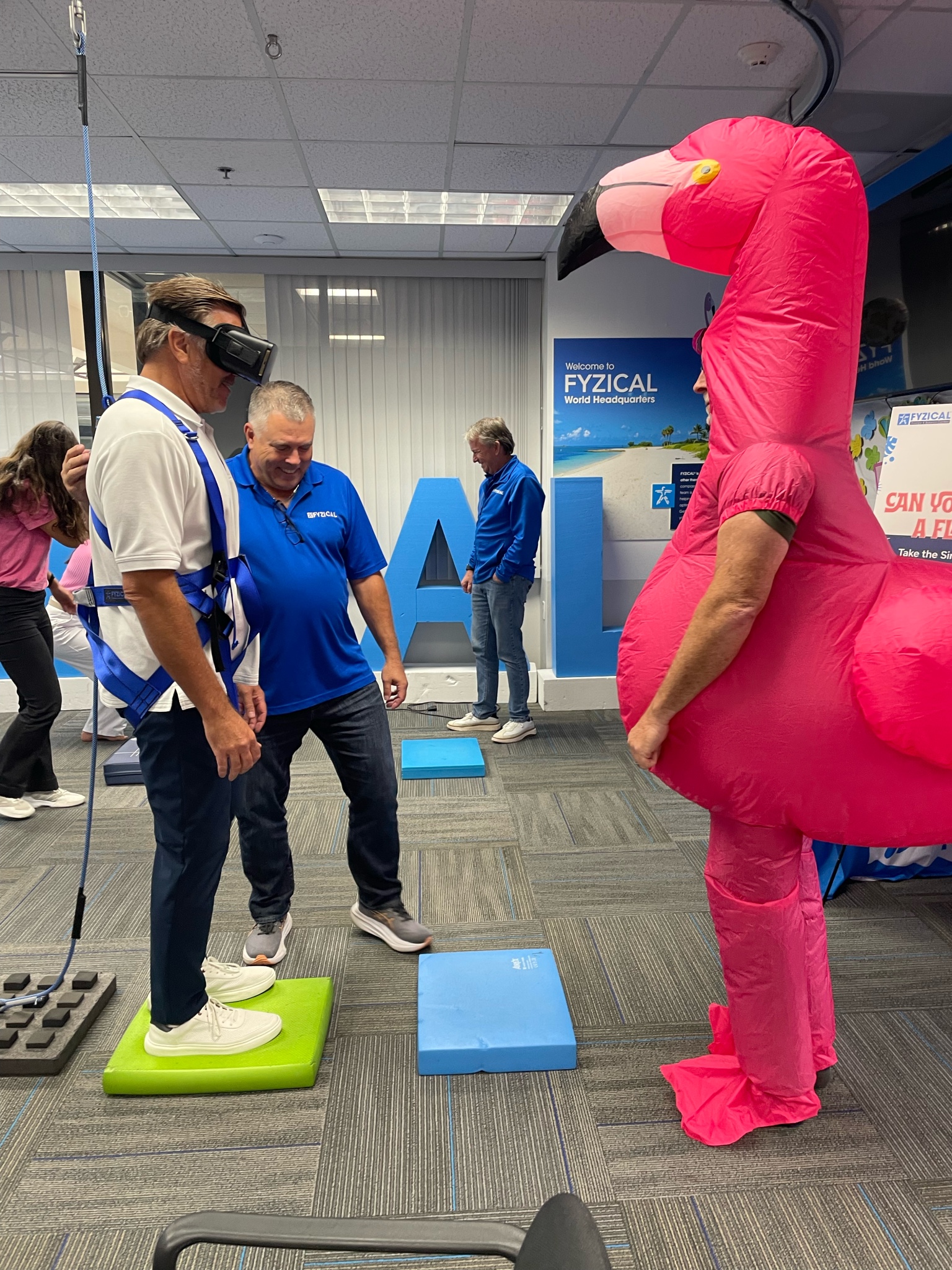 FYZICAL's President & COO Scott Wendrych tests FYZICAL's S-O-S system.